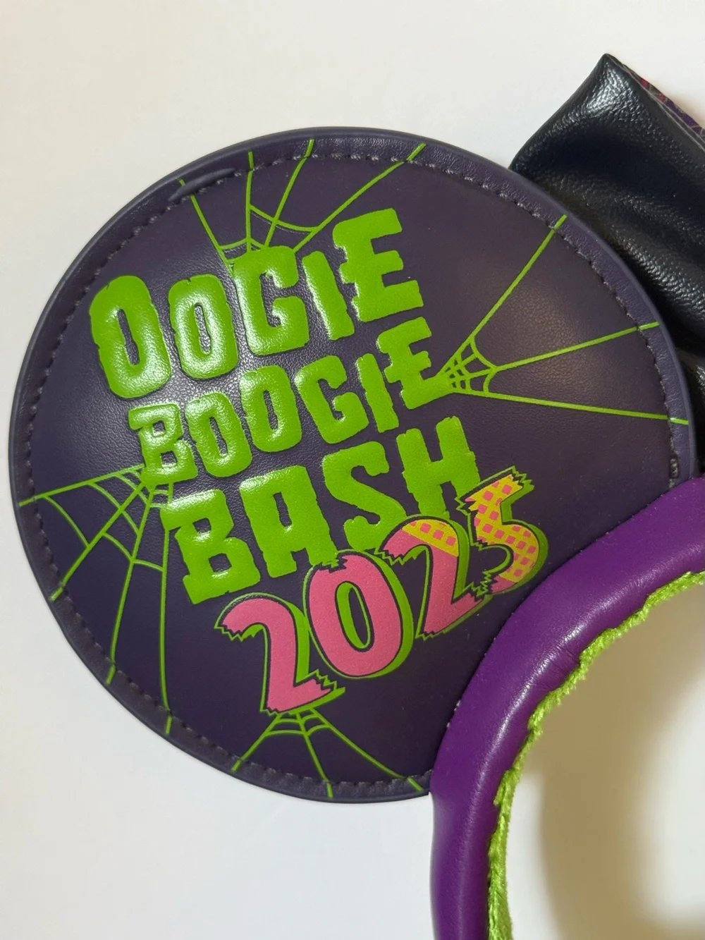 Disney Oogie Boogie Bash 2025 Glow Minnie Ears Removable Bow New